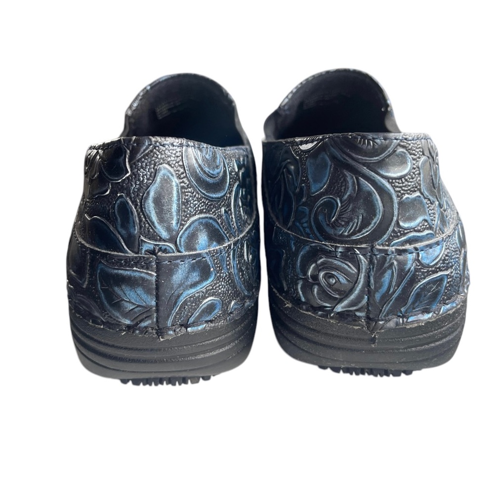 Spring Step Manila Slip On Comfort Shoe Hybrid Blue Floral Tooled Leather Sz 8.5 - Picture 4 of 12